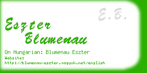 eszter blumenau business card